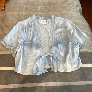 Princess Polly Blue Crop Top